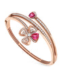 Rose Gold, Diamond and Rubellite Fiorever Bangle