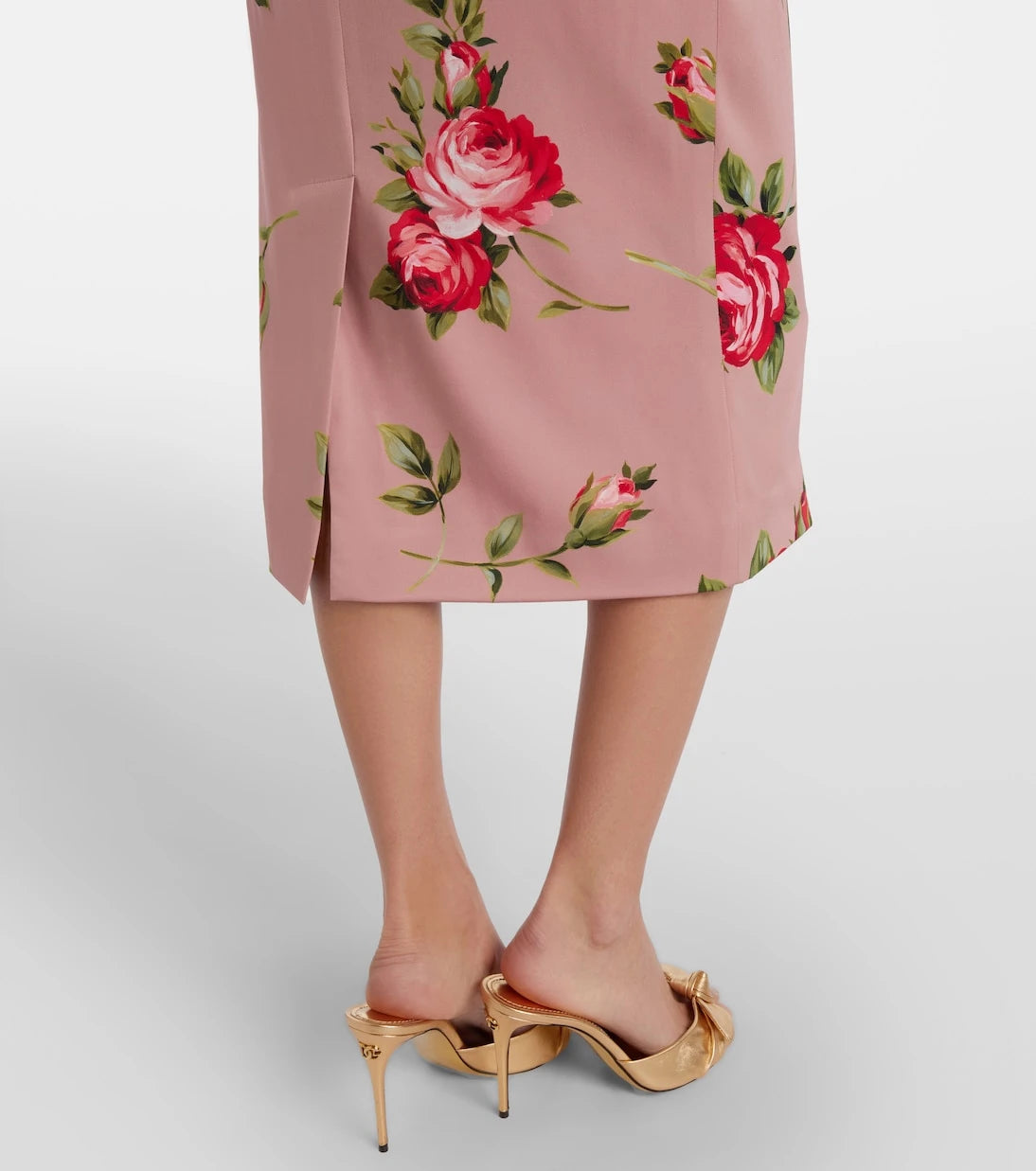Dolce&Gabbana - Floral silk-blend midi skirt