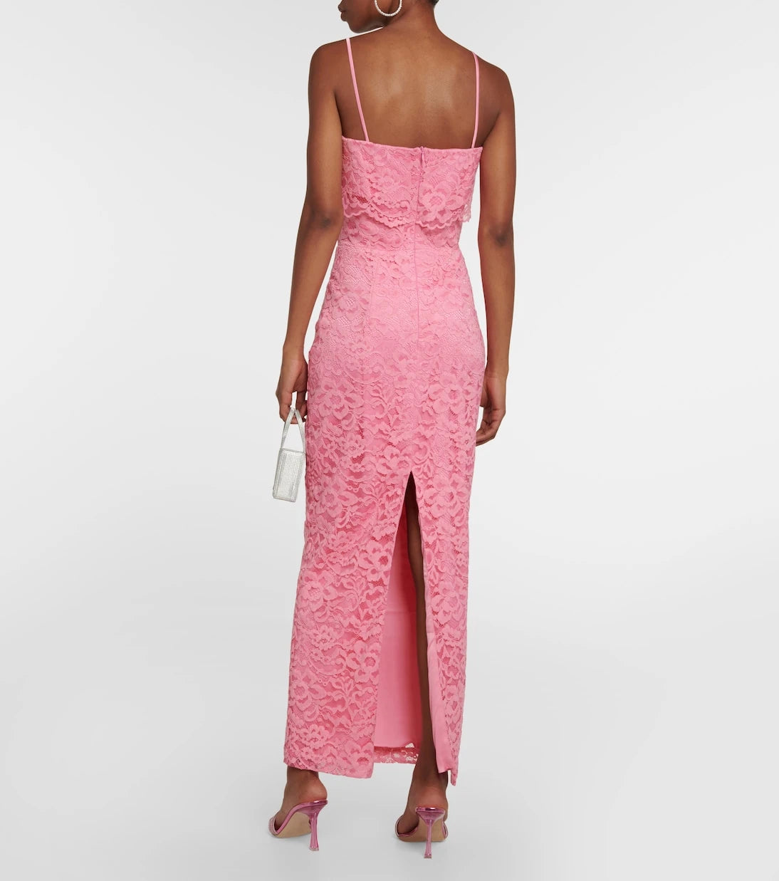 Rasario - Bustier floral lace midi dress