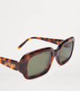 LOEWE Brown Acetate Rectangular Slim Sunglasses