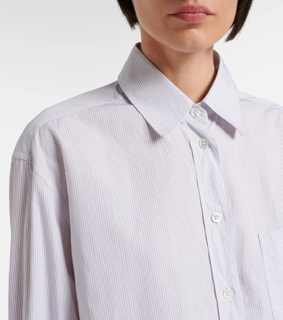The Row - Gavina pinstriped cotton poplin shirt