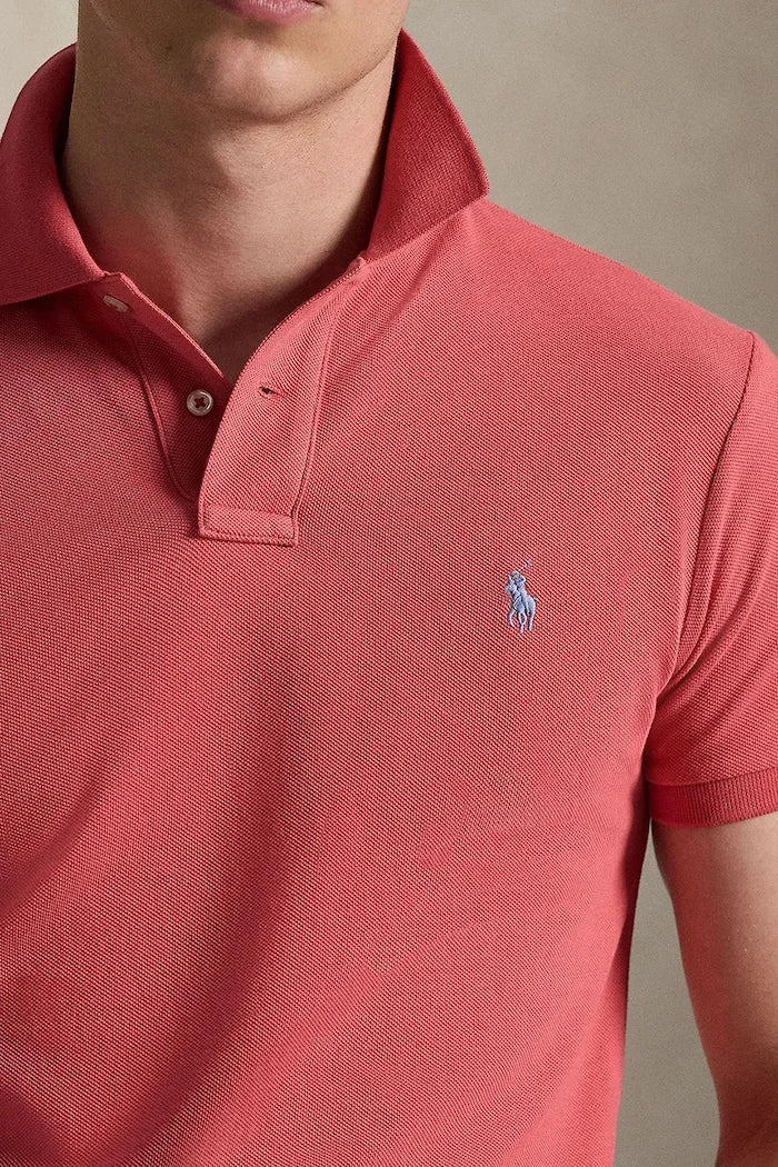 Памучна тениска с яка Polo Ralph Lauren