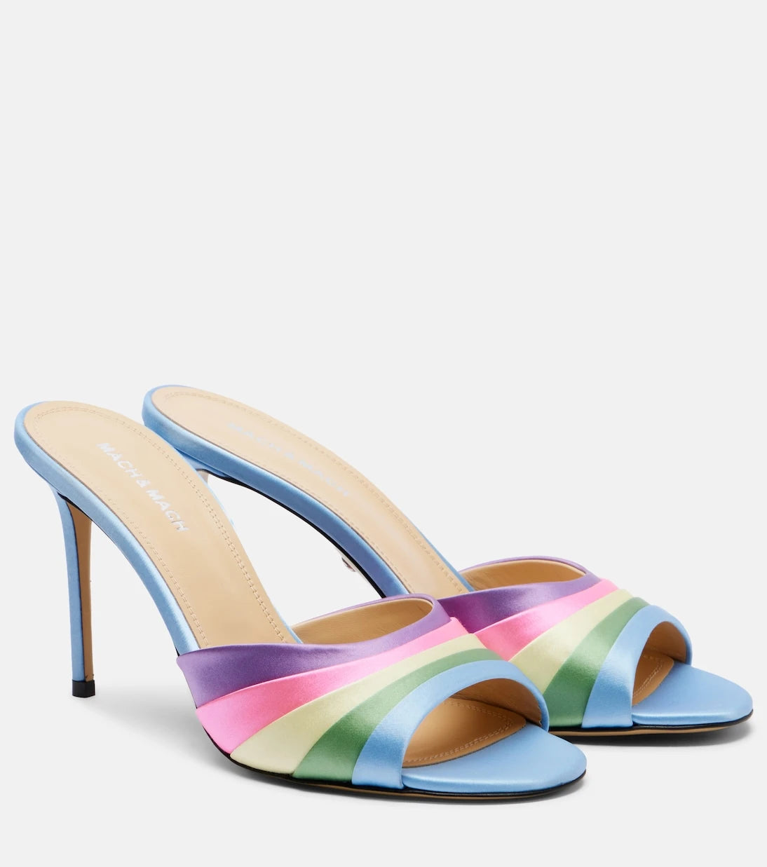 Mach & Mach - Gradient 95 satin mules