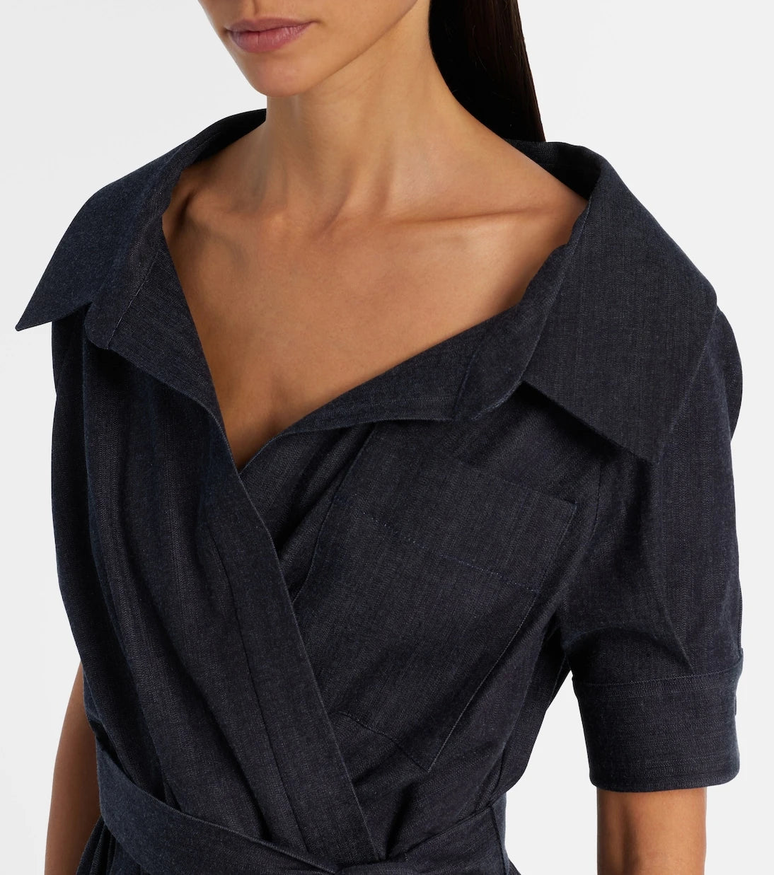 Altuzarra - Lydia wrapped denim midi dress