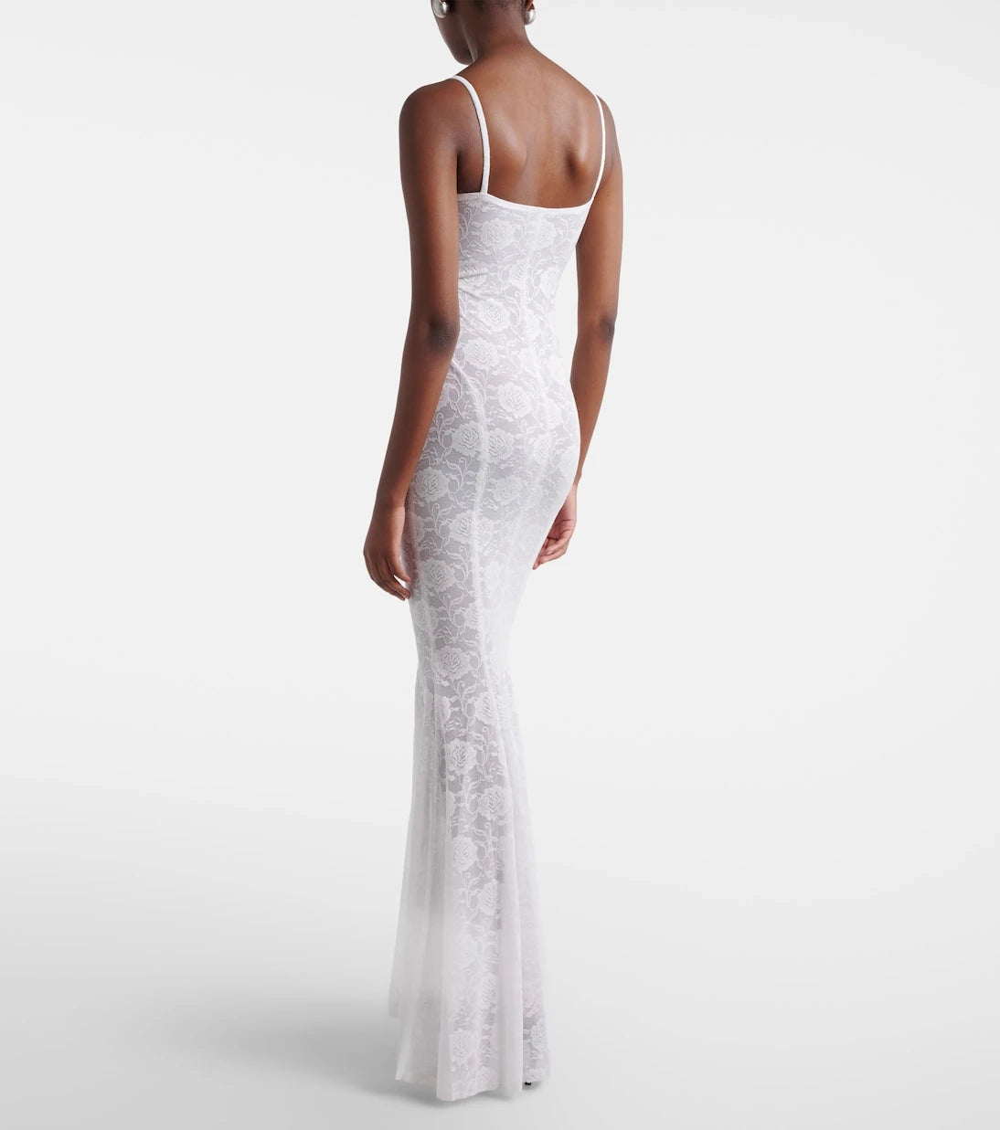 Norma Kamali - Lace corset fishtail gown