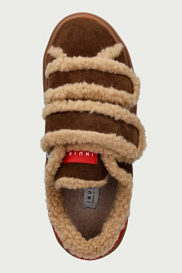 Inuikii Lila Shearling Low Velcro Kadın Süet Sneaker