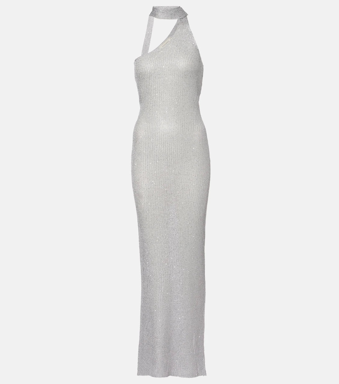 Bananhot - Aretha sequined one-shoulder maxi dress