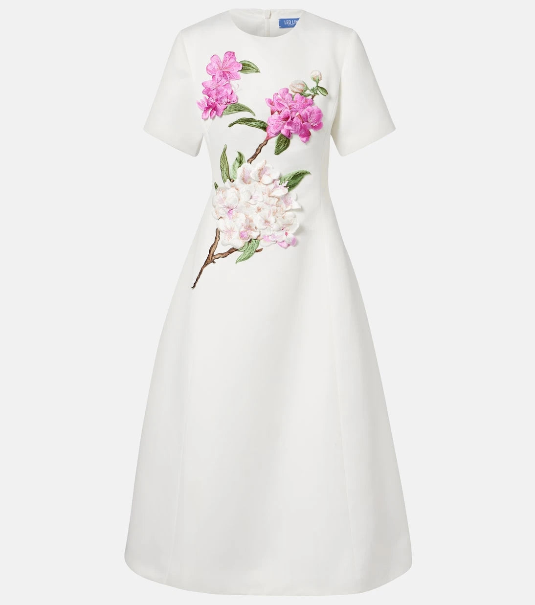 Leo Lin - Caroline floral-appliqué midi dress