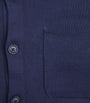 Navy Cotton Three-Pocket Overshirt