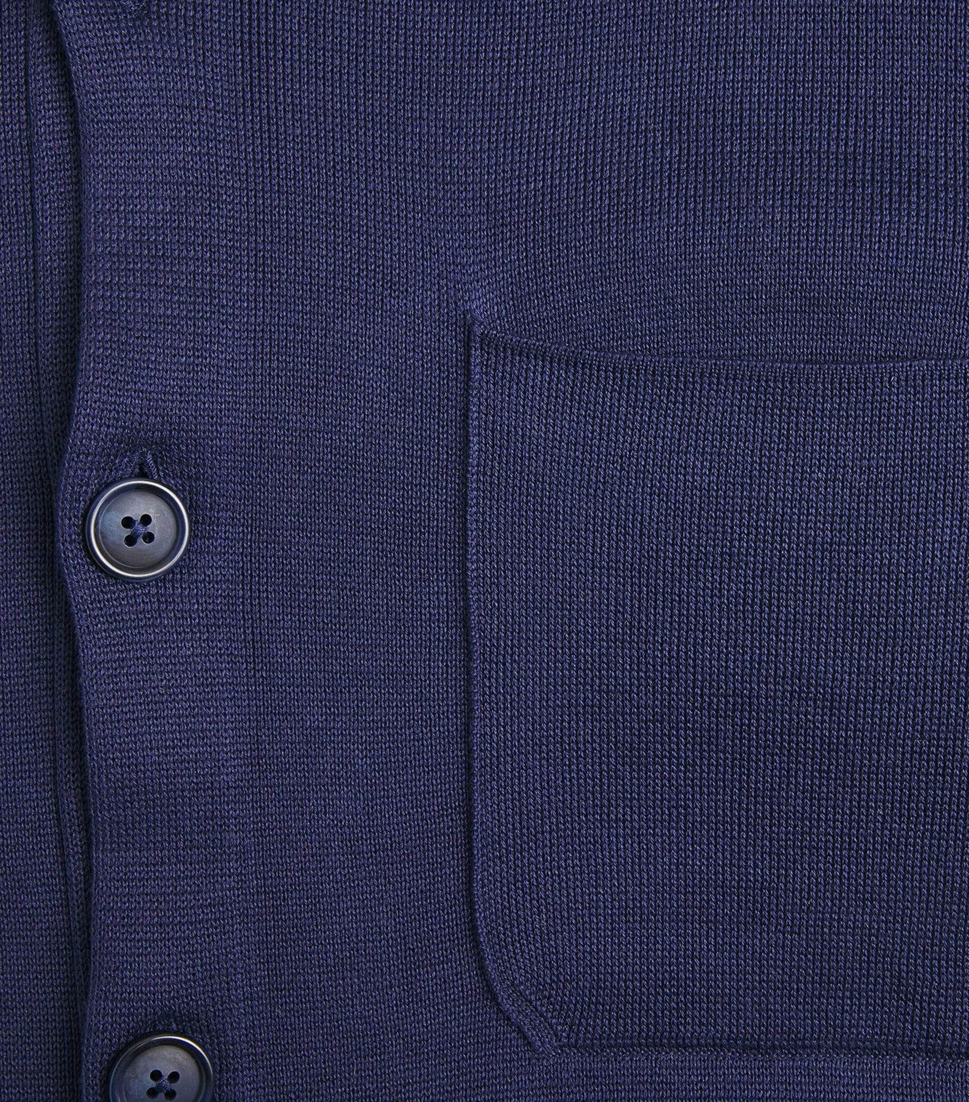 Navy Cotton Three-Pocket Overshirt