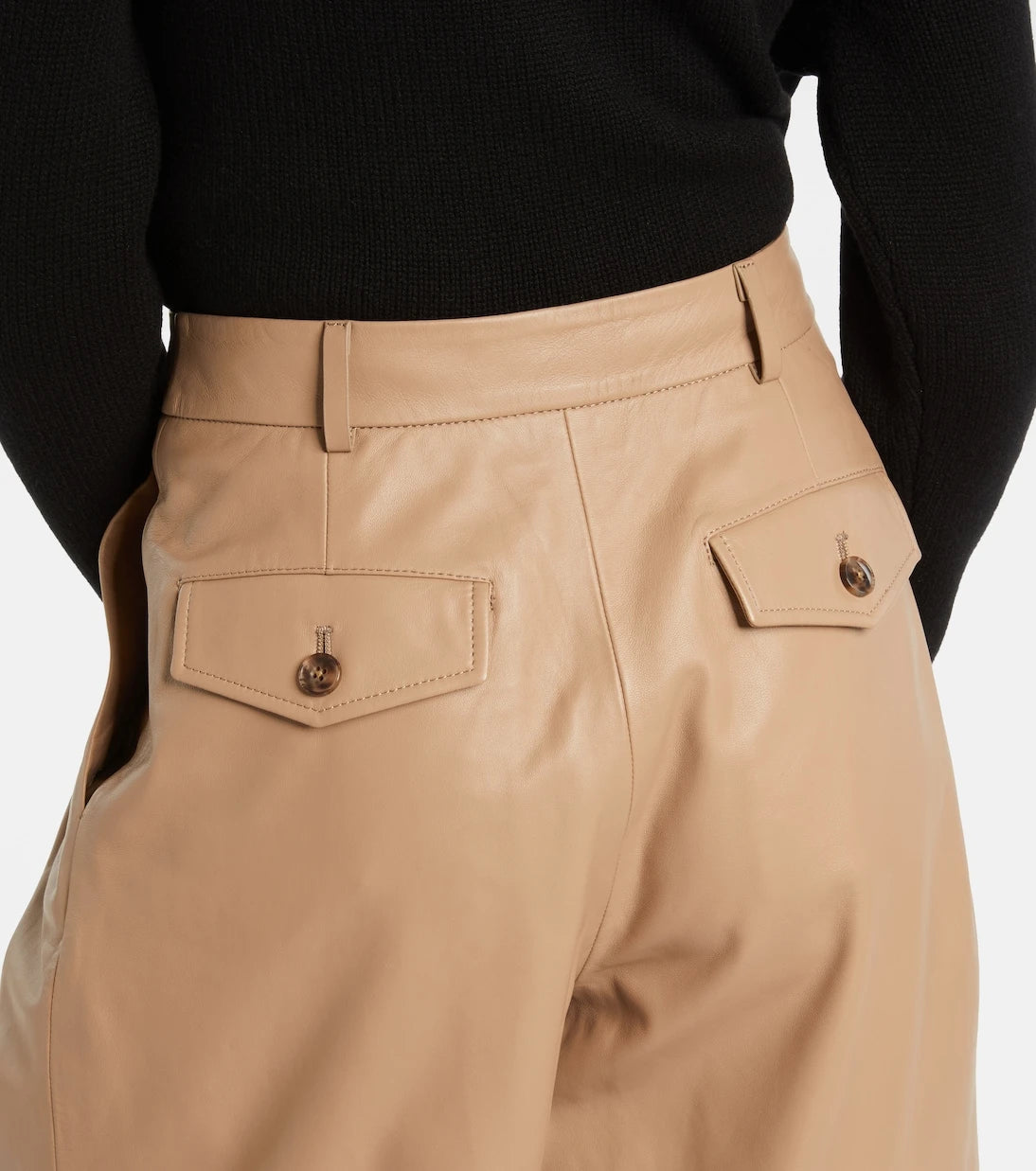 Yves Salomon - Leather Bermuda shorts