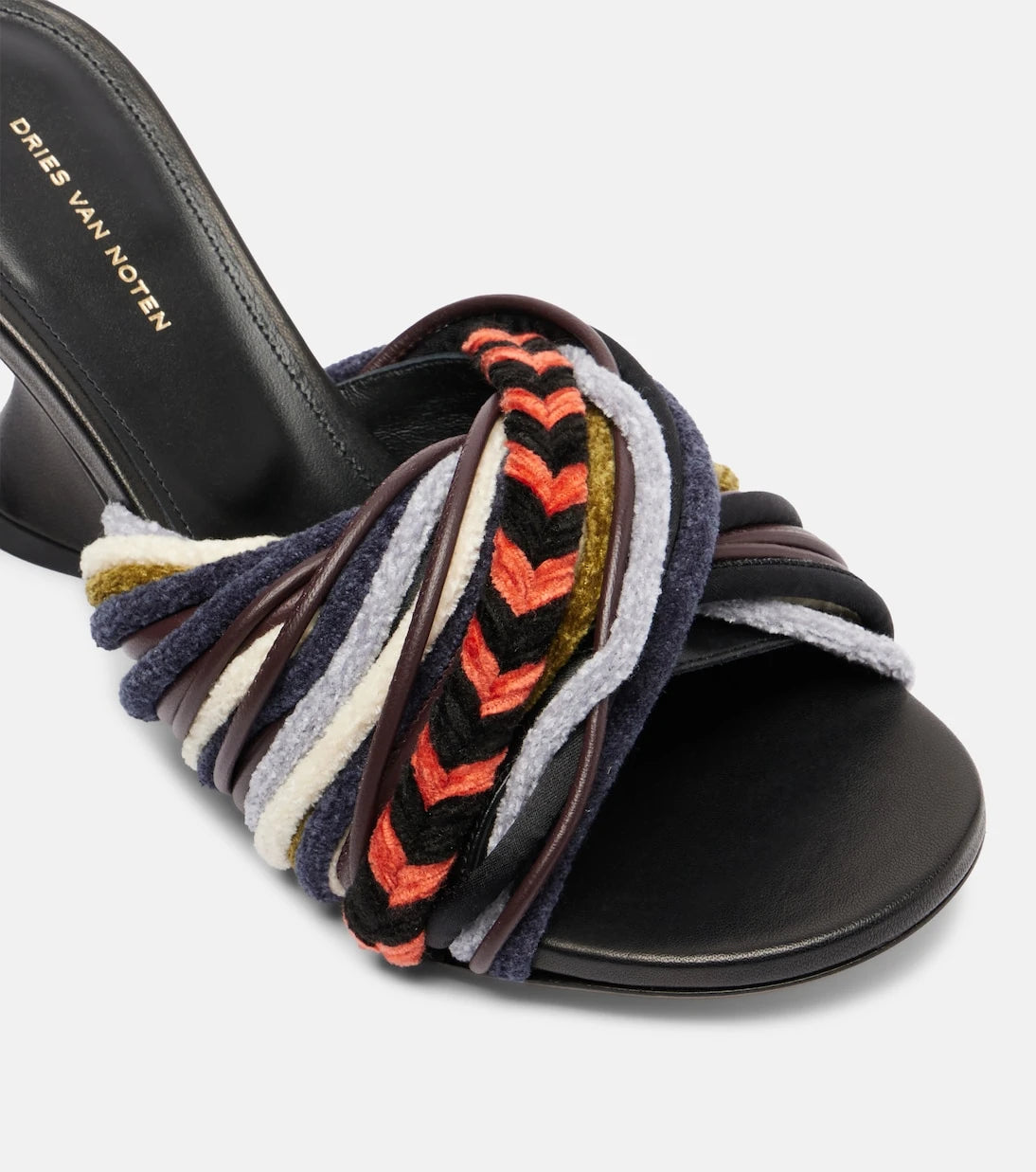 Dries Van Noten - 75 braided wedge mules