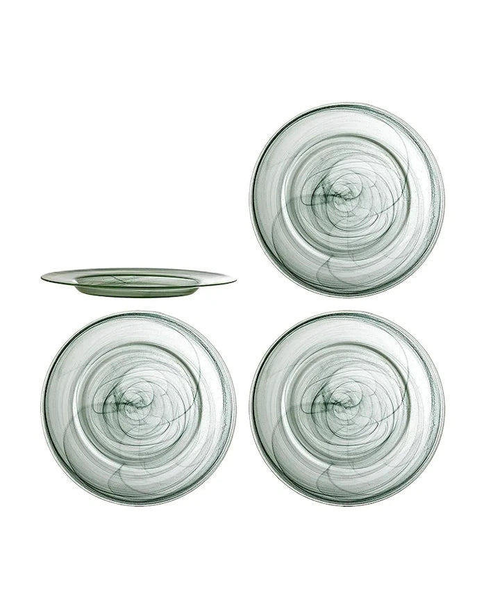 Bloomingville renkli cam tabak seti 33 x 2,5 cm