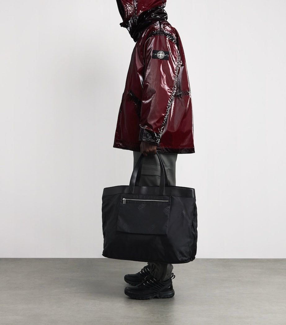 Burgundy Uneven Ripstop Prismatico Parka