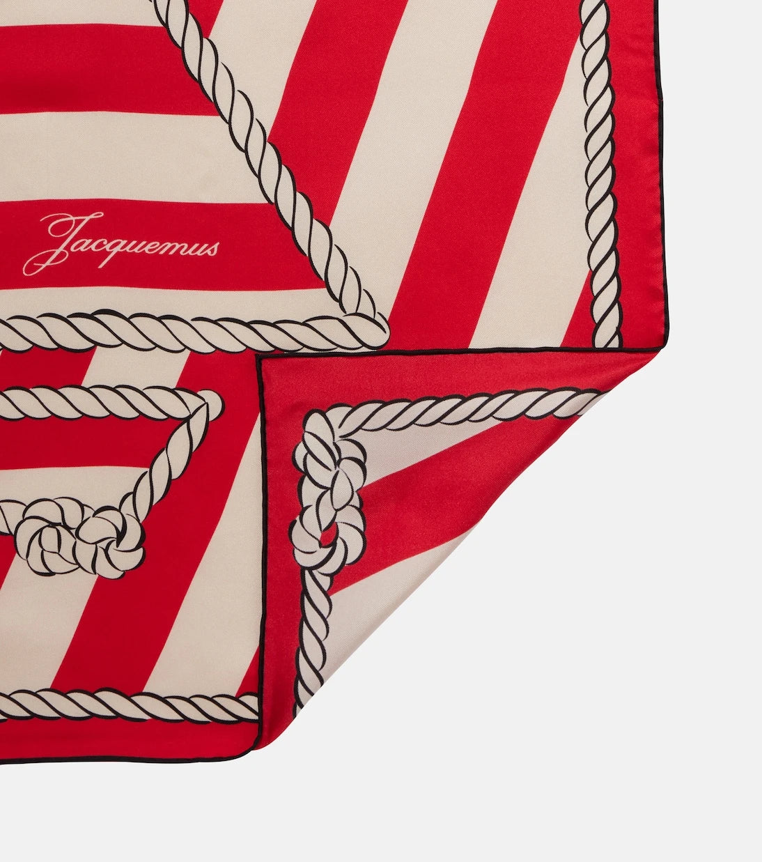 Jacquemus - Bateau Corde printed silk scarf