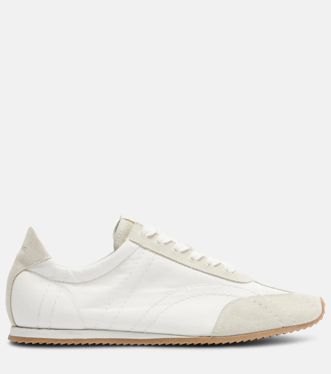 Toteme - Flex suede-trimmed sneakers