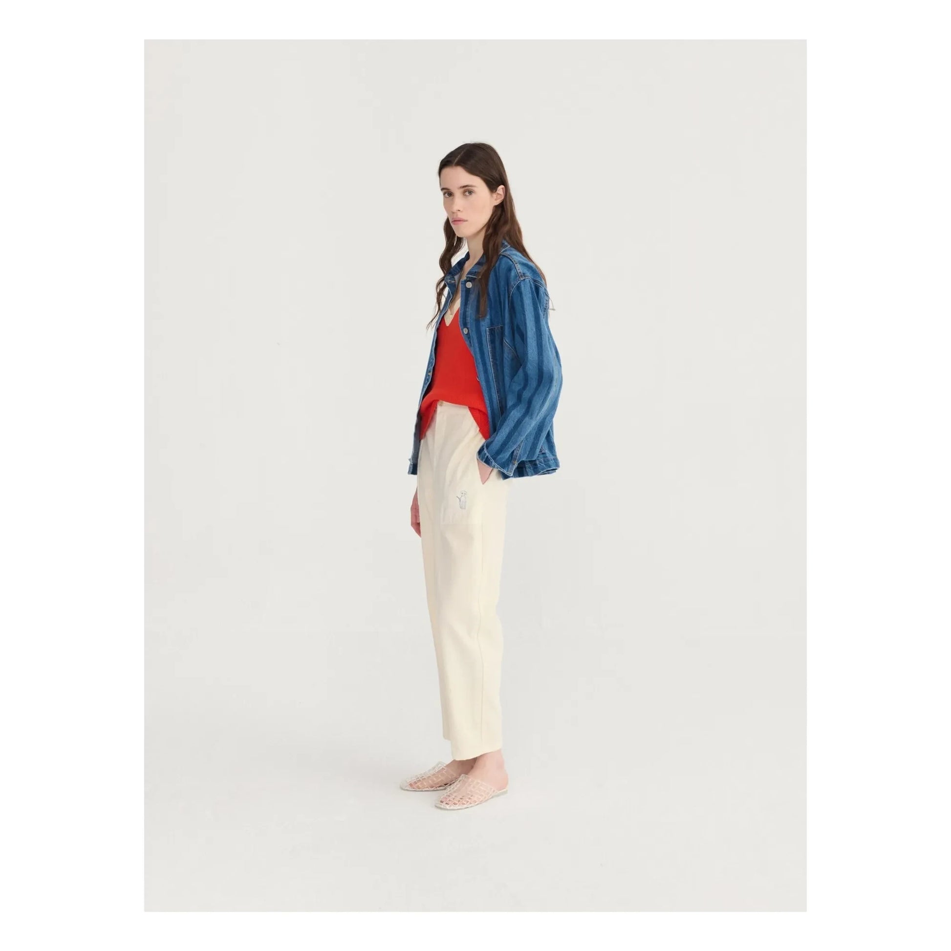 Bobo Choses - Denim Stripes Organic Cotton Jacket | Blue