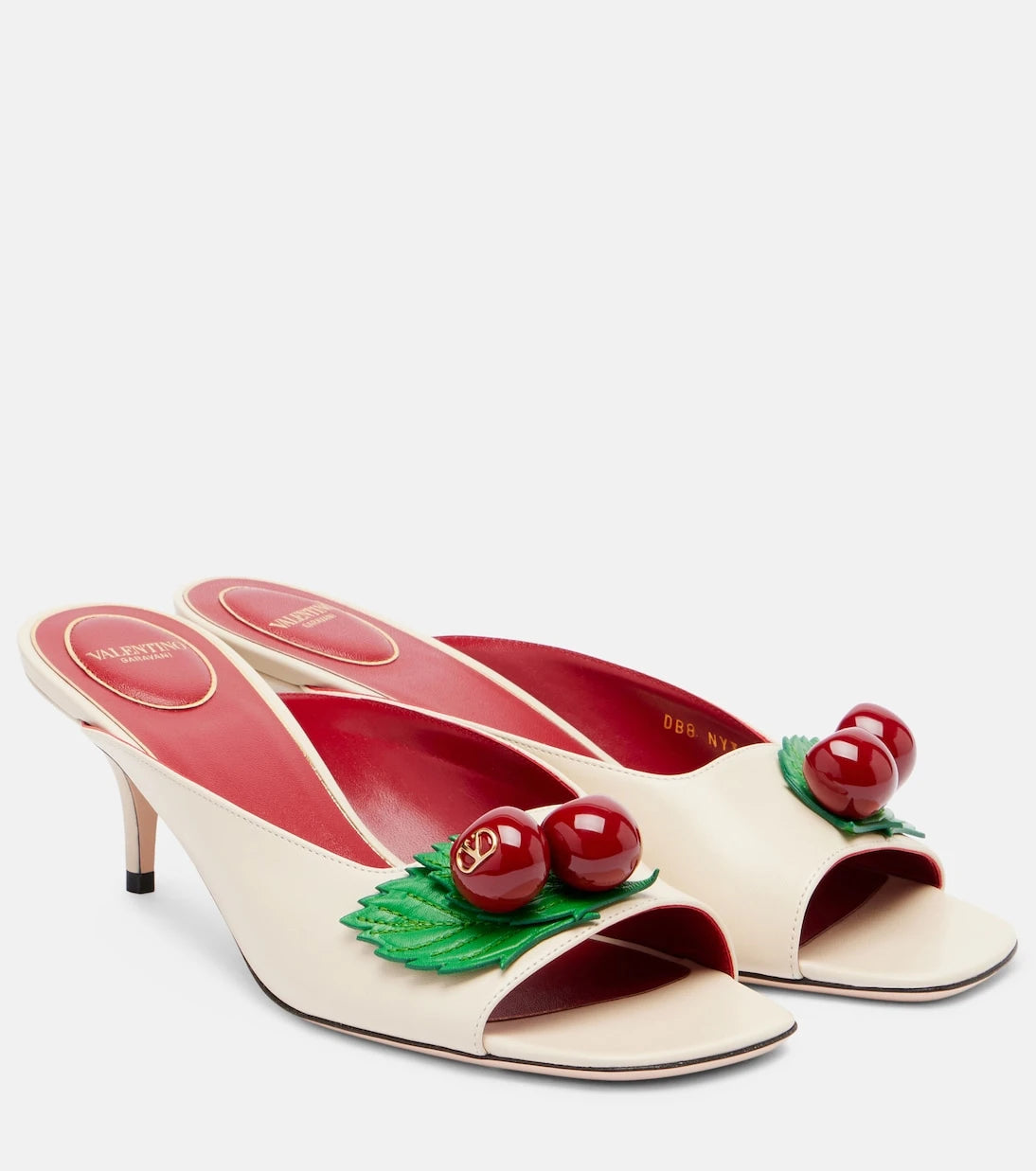 Valentino Garavani - Cherryfic leather mules