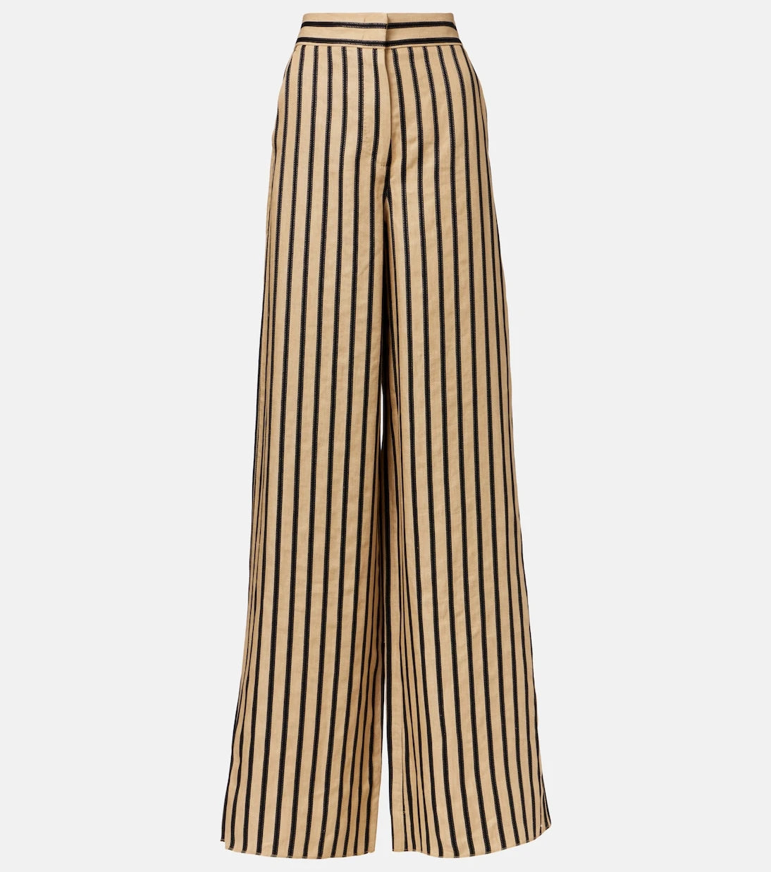 Max Mara - Cestino linen and cotton-blend palazzo pants