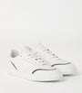 Brunello Cucinelli White Leather Monili-Trim Sneakers