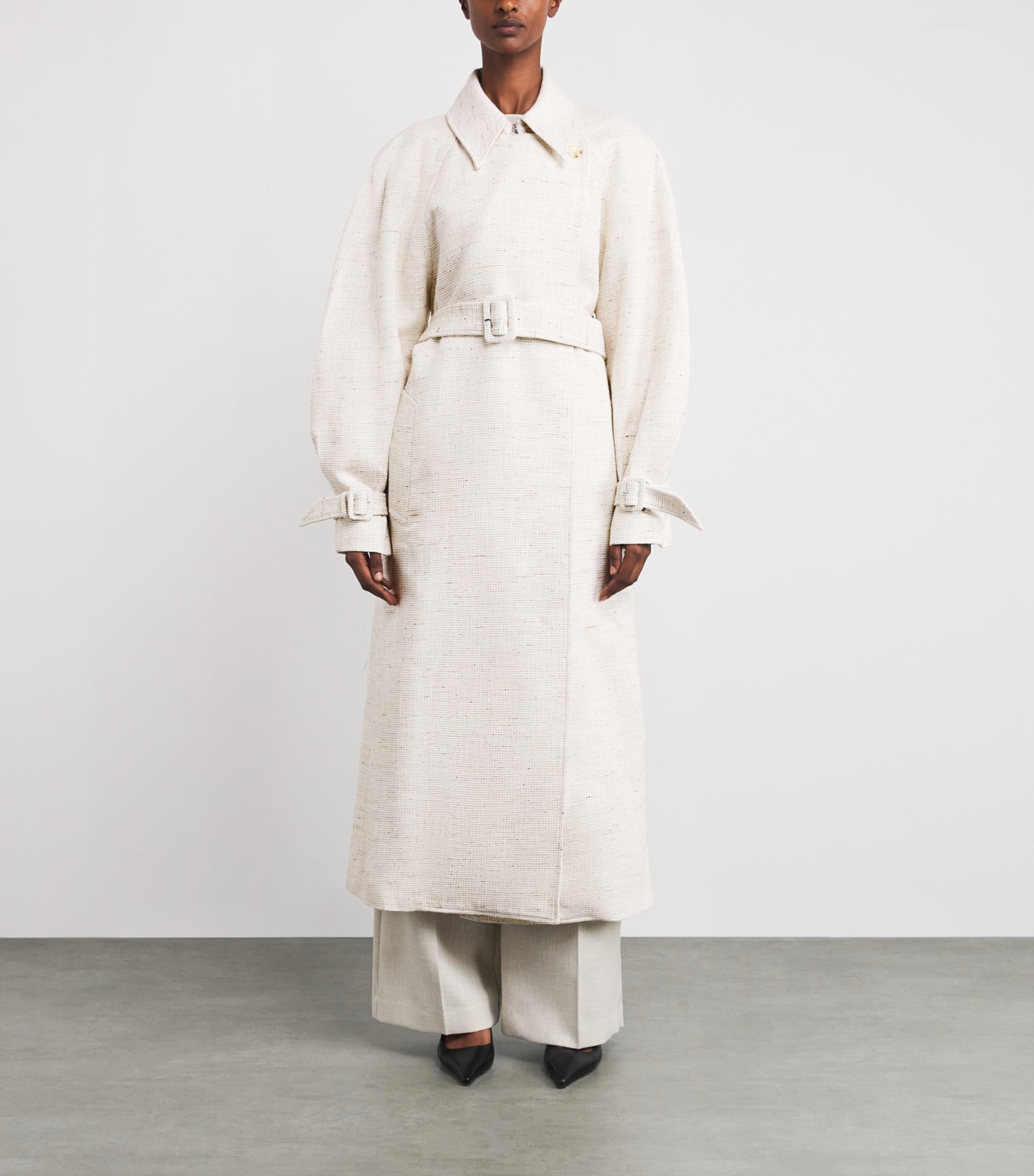 Ivory Tulsa Belted Trench Coat