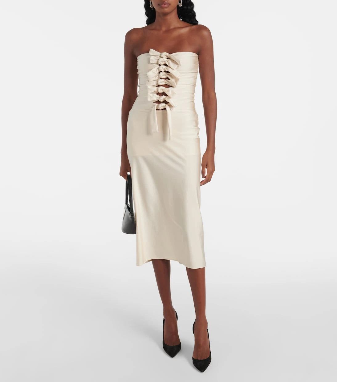 Coperni - Gala tie-front jersey midi dress