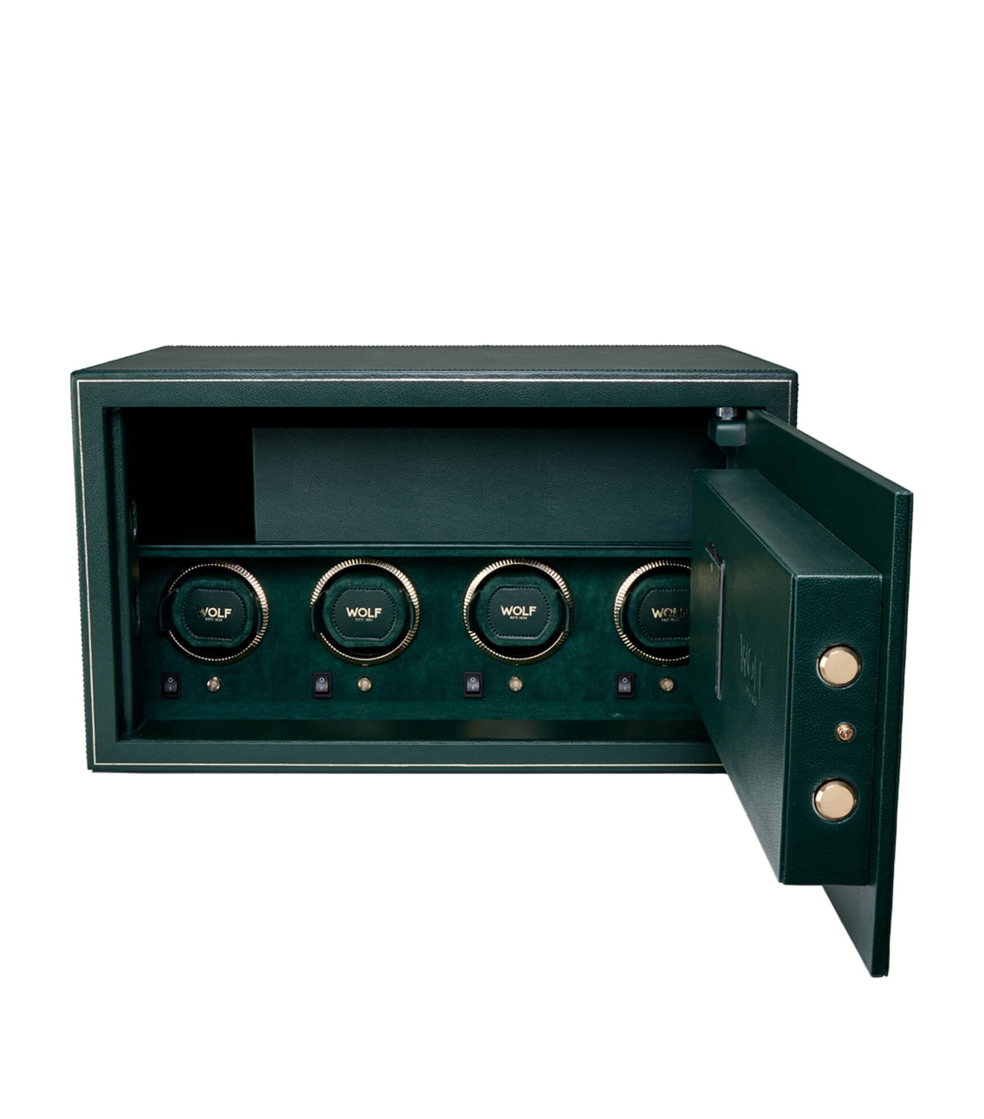 Vegan Leather 4-Piece The Den Watch Winder Safe