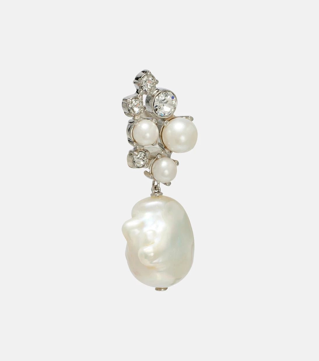 Givenchy - Crystal Pearl asymmetric earrings