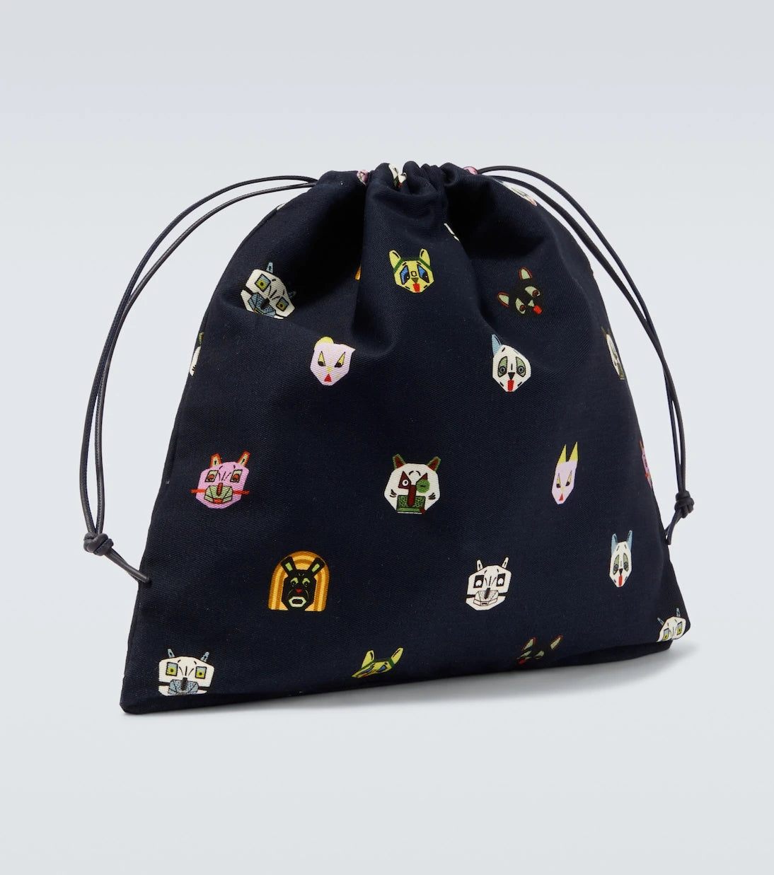 Loewe - x Louis Wain leather-trimmed cotton pouch