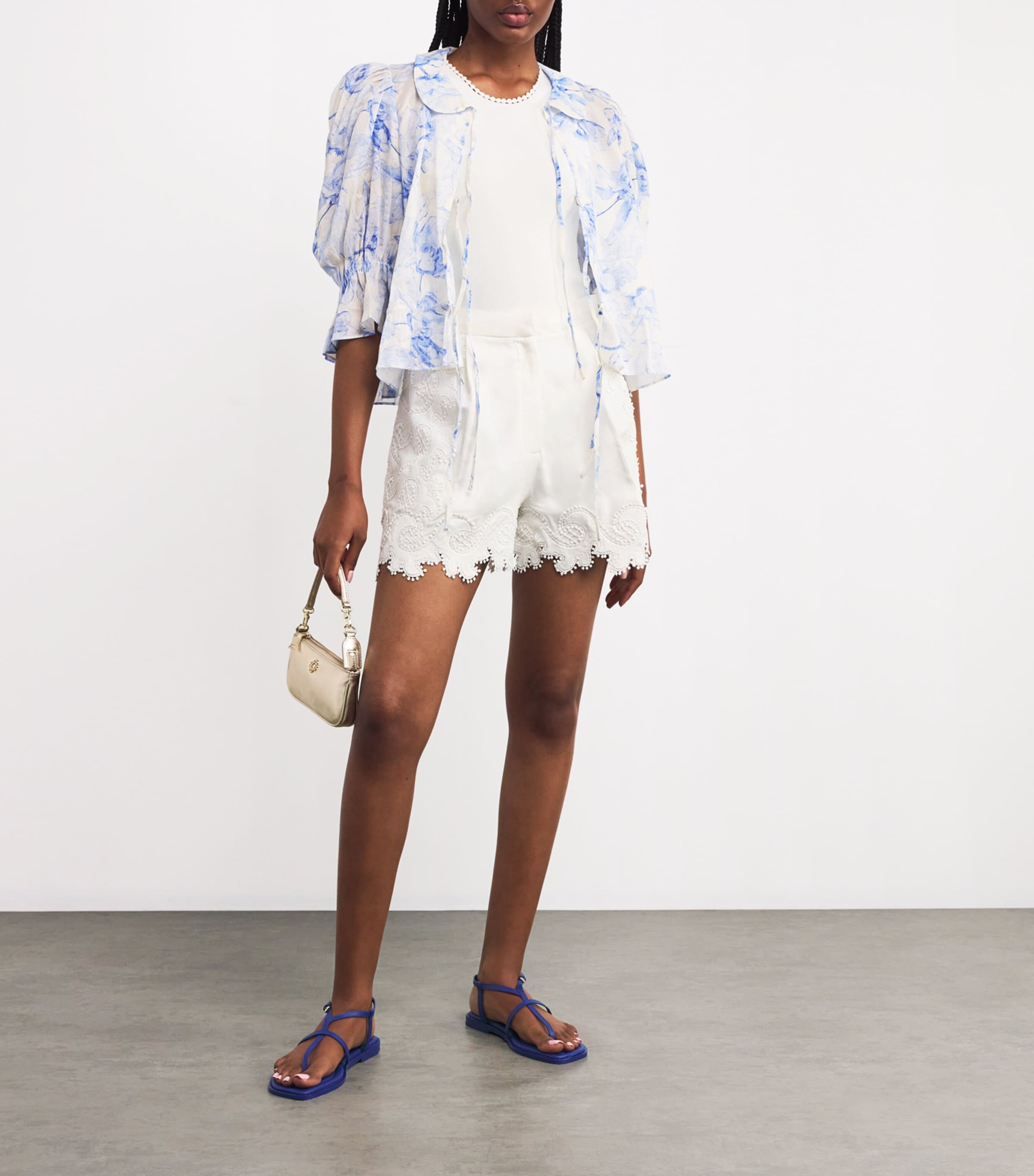 White Embellished Bodysuit