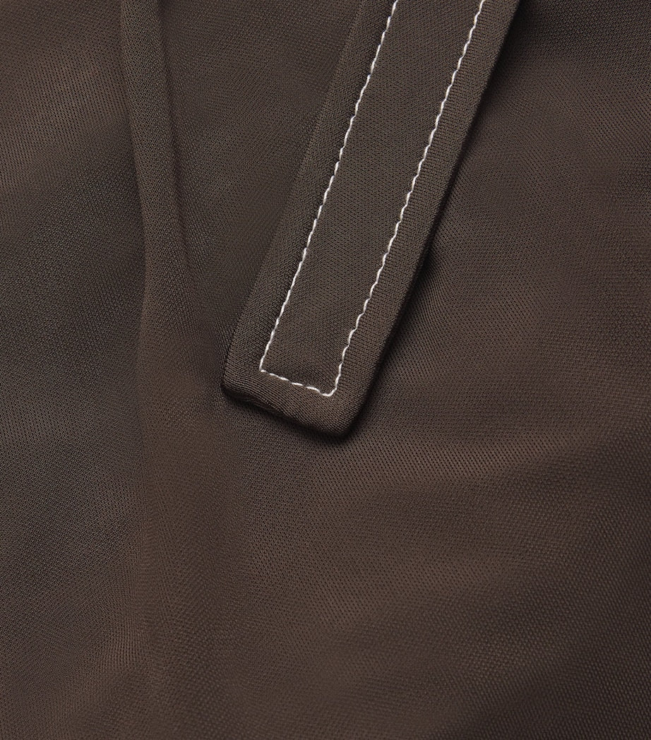 Tory Burch Brown Jersey Belted Maxi Skirt