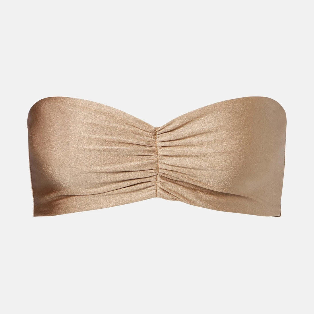 Jade Swim - Ava metallic-effect bandeau bikini top