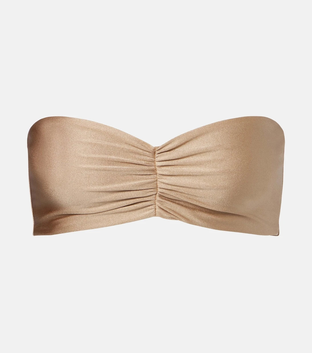 Jade Swim - Ava metallic-effect bandeau bikini top