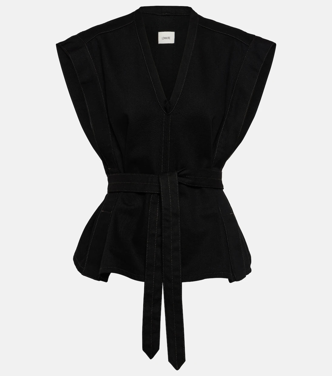 Lemaire - Chasuble belted denim top