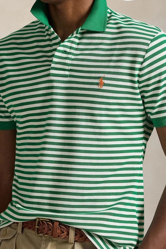 Памучна тениска с яка Polo Ralph Lauren
