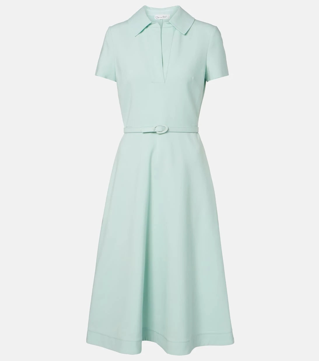 Oscar de la Renta - Belted wool-blend midi dress