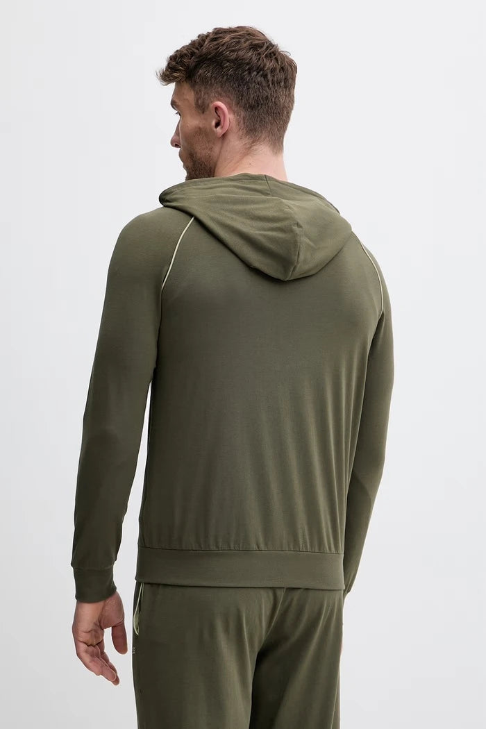BOSS erkek pamuk ve elastan fermuarlı kapüşonlu sweatshirt Mix&Match Jacket H
