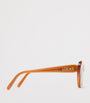 LOEWE Brown Acetate Swan Slim Sunglasses