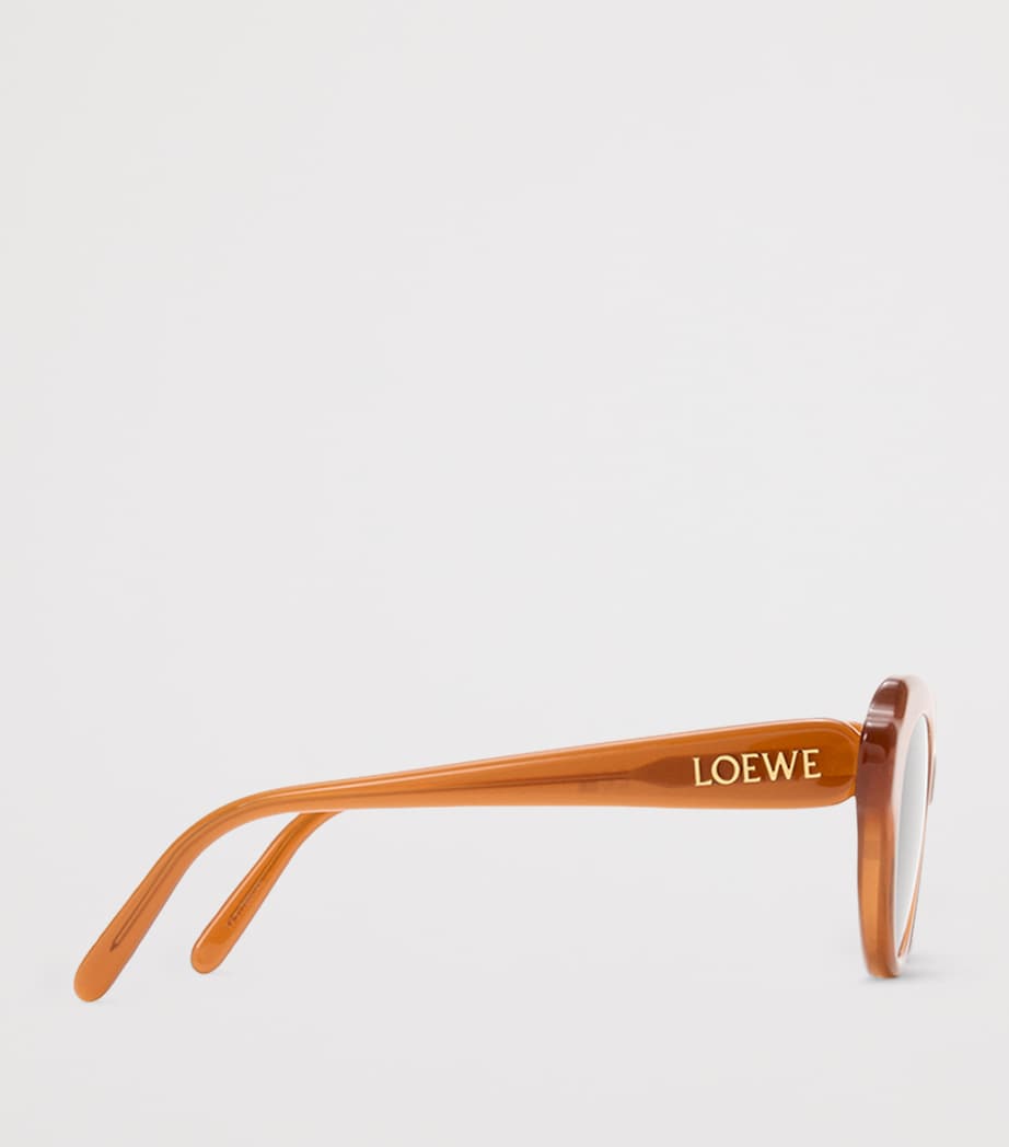 LOEWE Brown Acetate Swan Slim Sunglasses