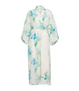 Silk Floral Amaya Samphire Robe