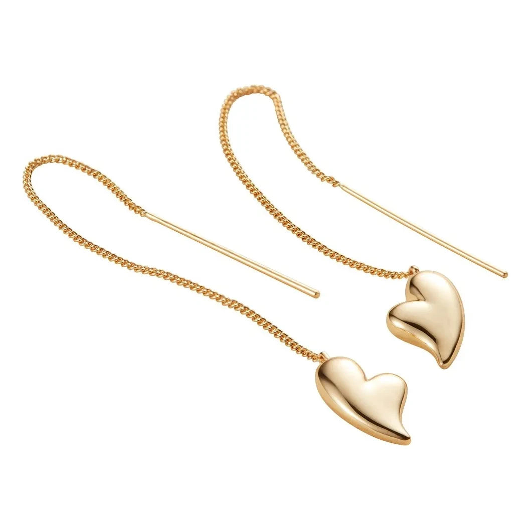 Jenny Bird - Puffy Heart Earrings | Gold