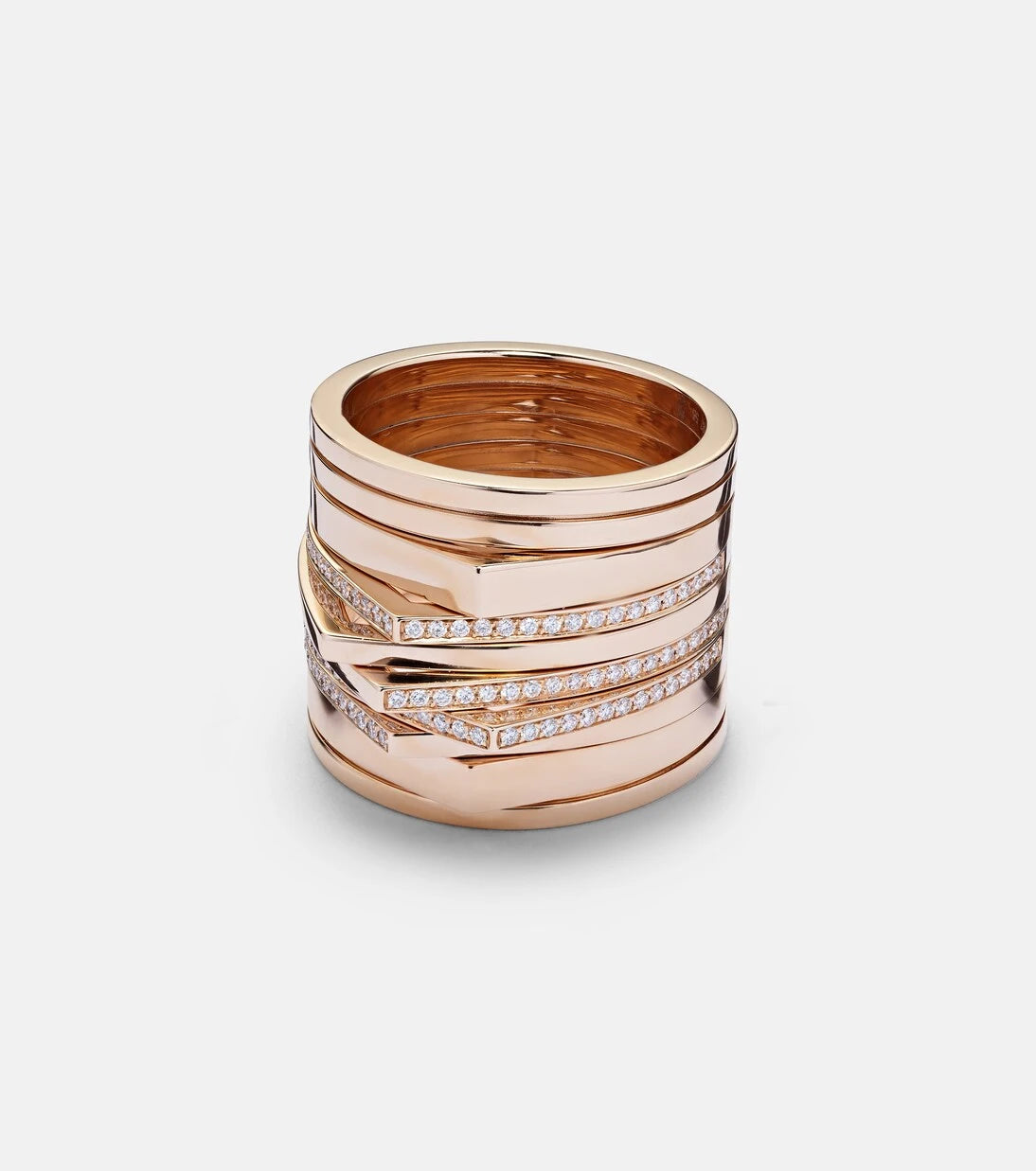 Repossi - Antifer 18kt rose gold ring with diamonds