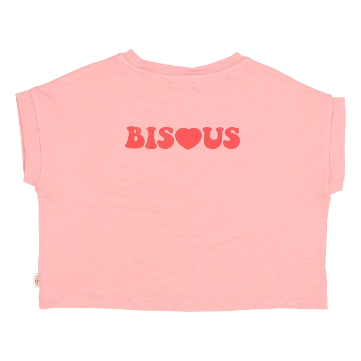 Búho - Bisous Organic Cotton T-shirt | Soft pink