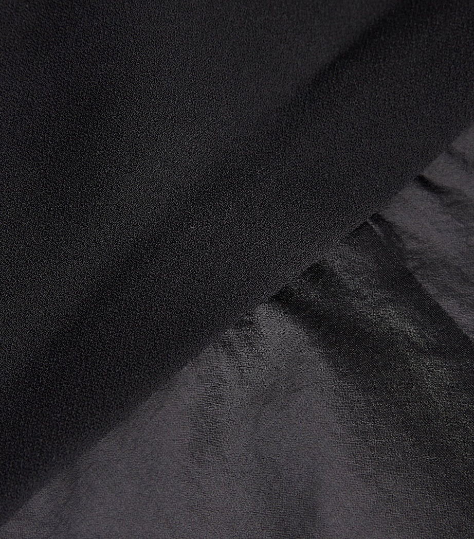 Stylein Black Crepe Bardi Midi Skirt