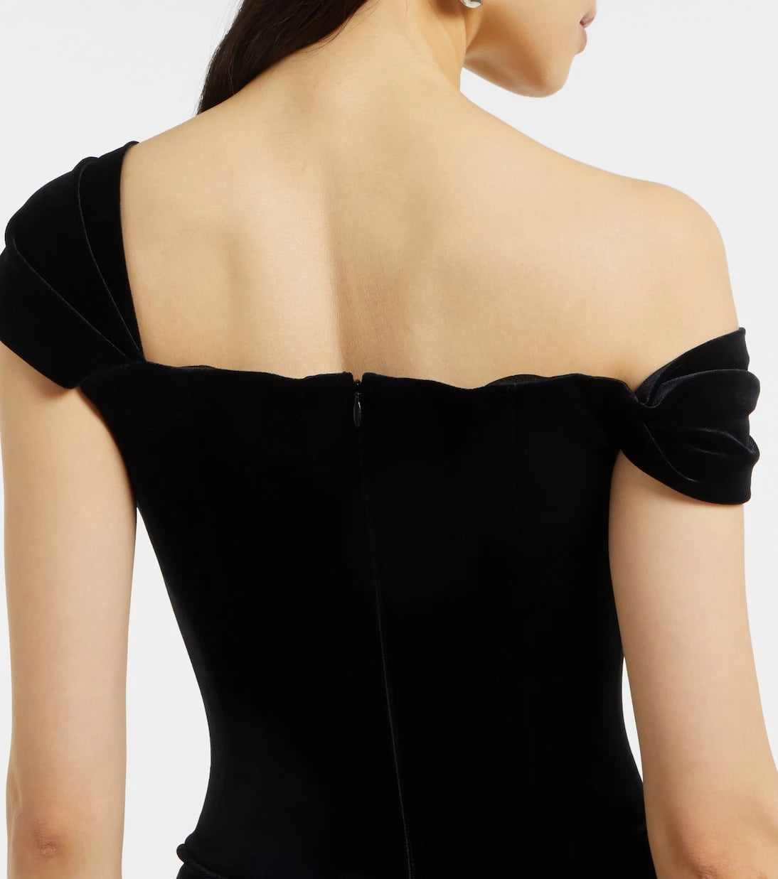 Alex Perry - Asymmetric velvet bustier gown