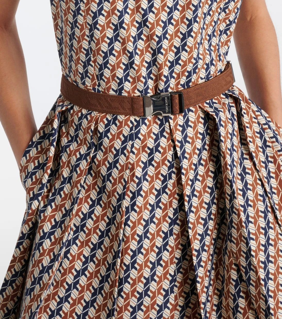 Tory Burch - Pleated printed tennis dress