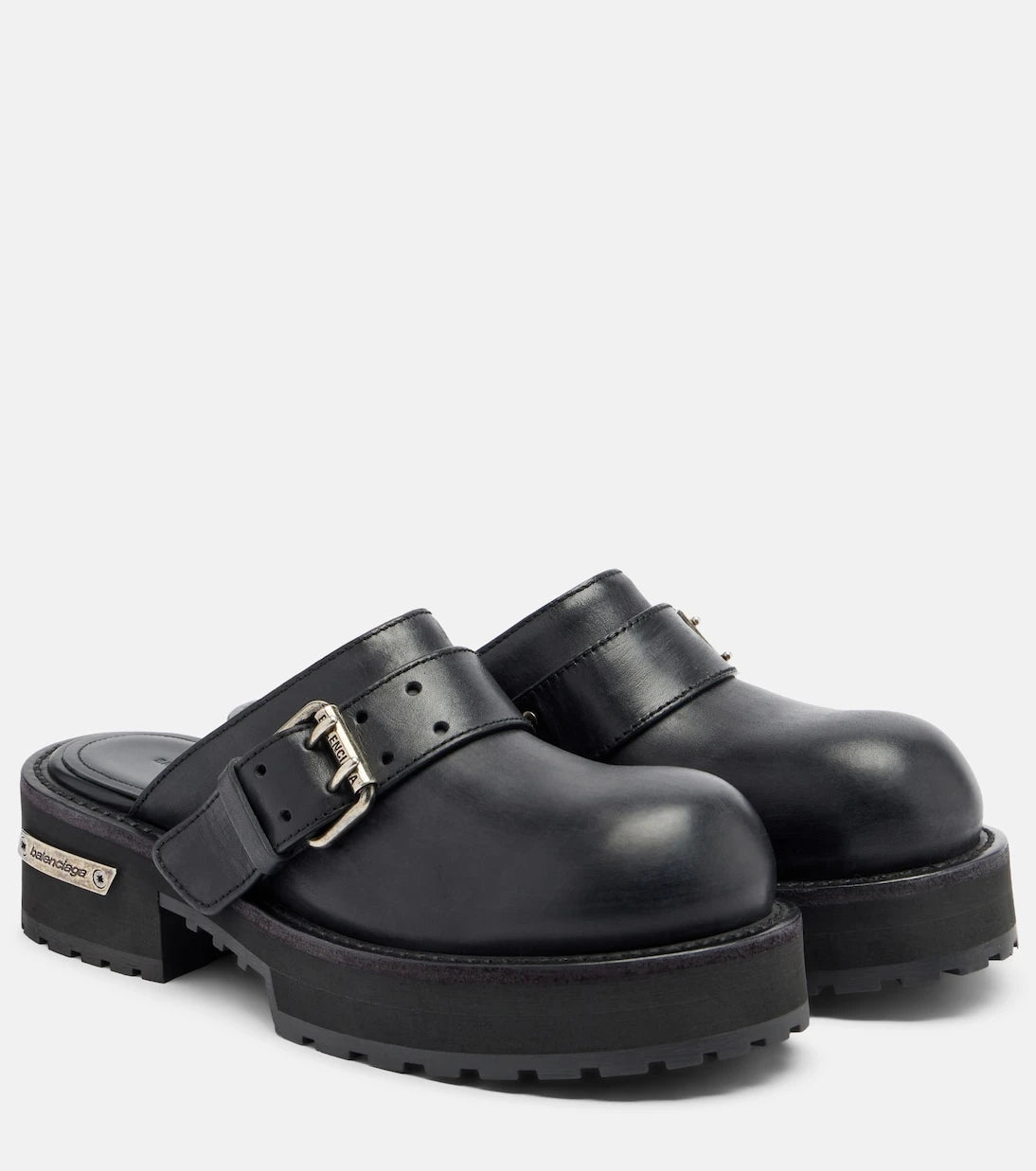 Balenciaga - Venom leather mules