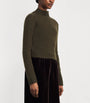 Green Cashmere High Neck Sweater