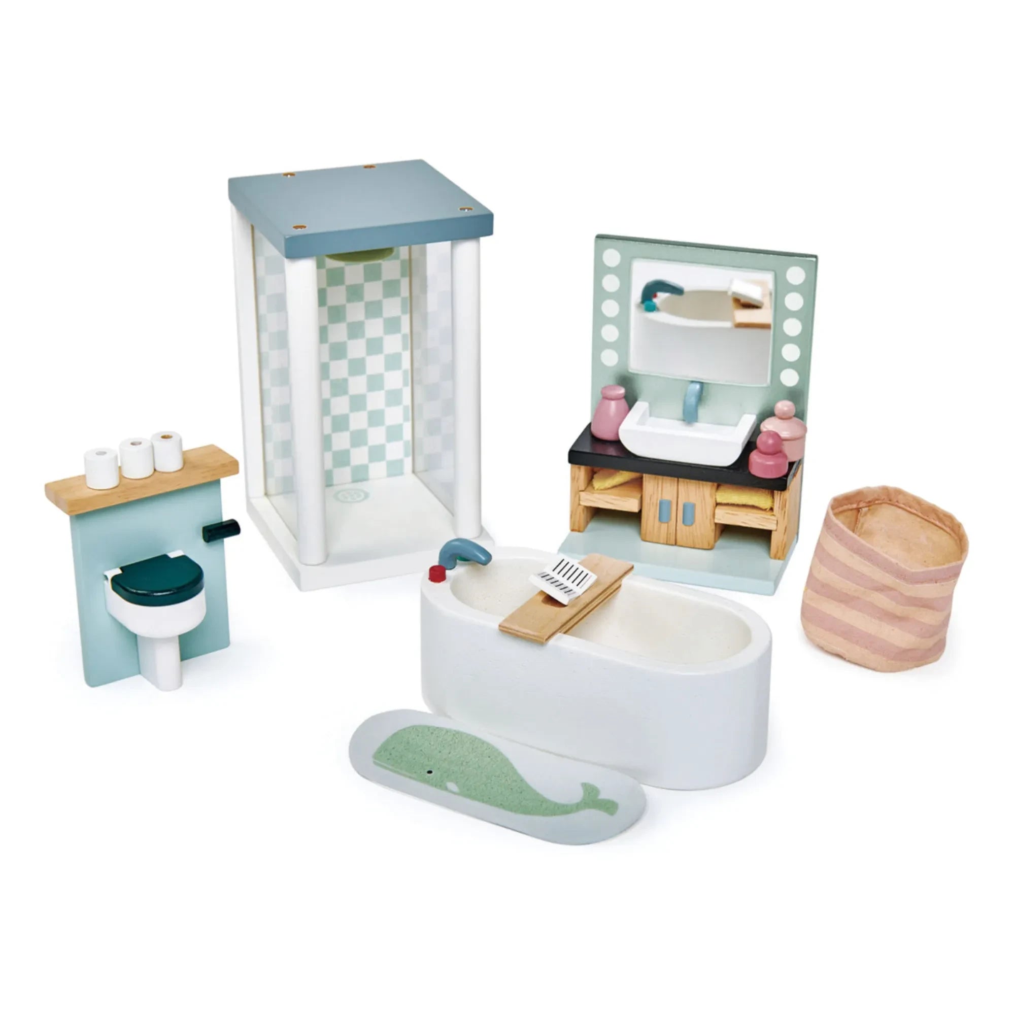 Tender Leaf Toys - Doll’s House Bathroom Furniture Set