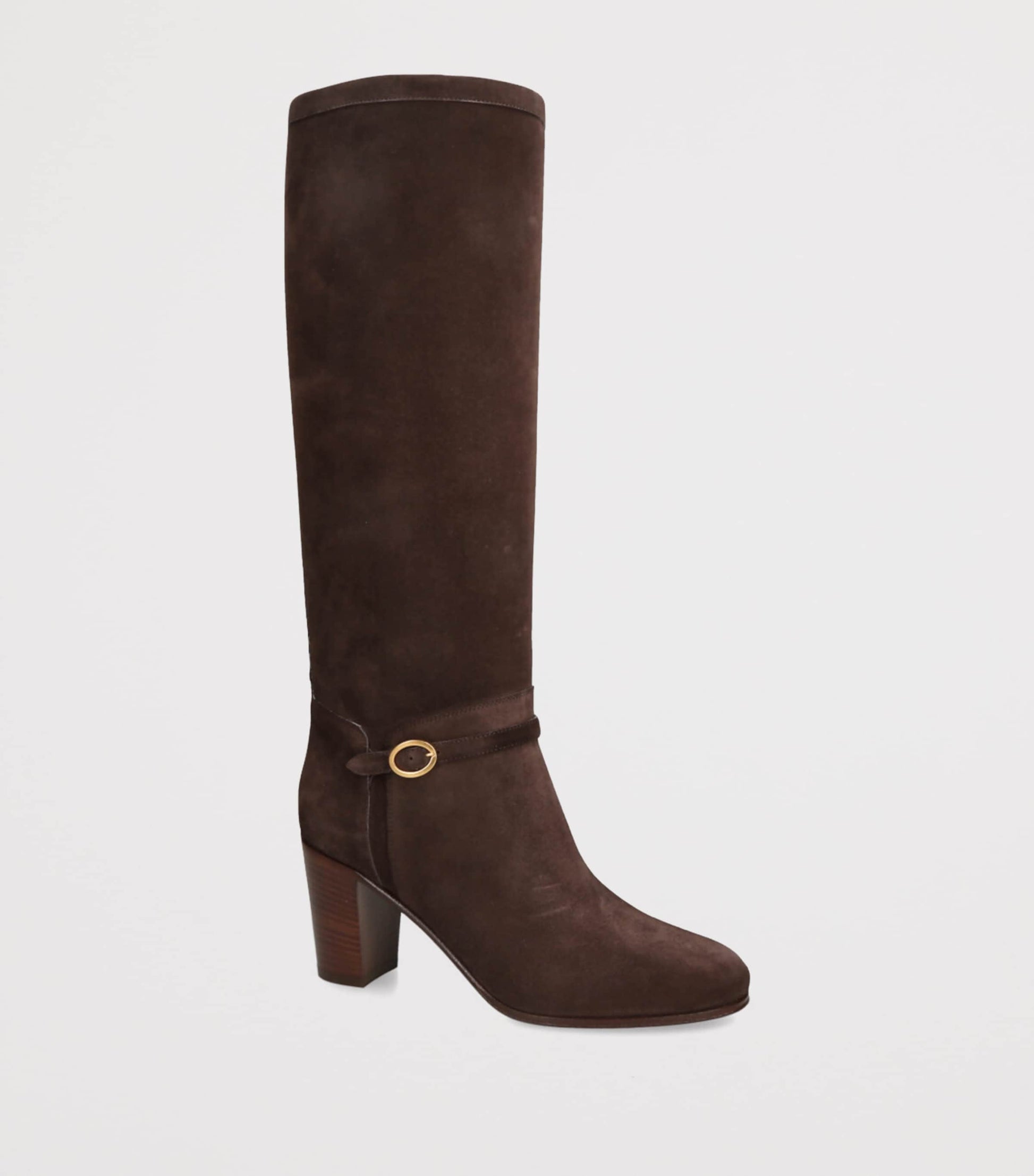 Valentino Garavani Brown Suede Pattie Knee-High Boots 75